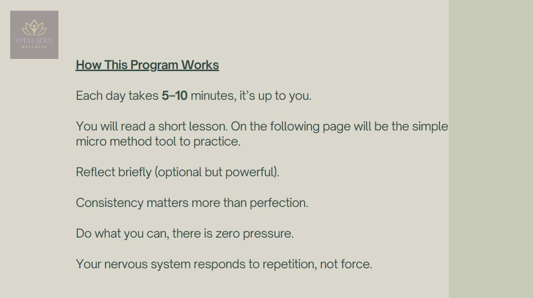 7-Day Nervous System Reset - Micro-Method for Calm, Clarity & Energy